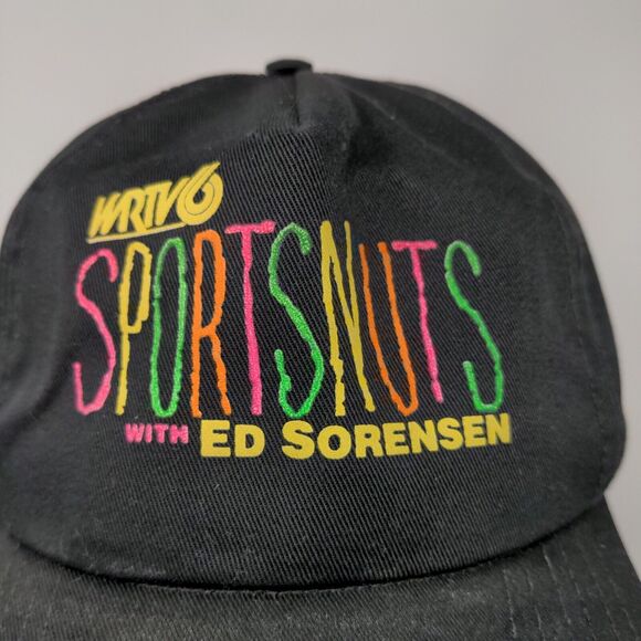 WRTV6 Mens Vintage Sportsnuts With Ed Sorensen Hat Black Adjustable Snapback - Picture 4 of 11